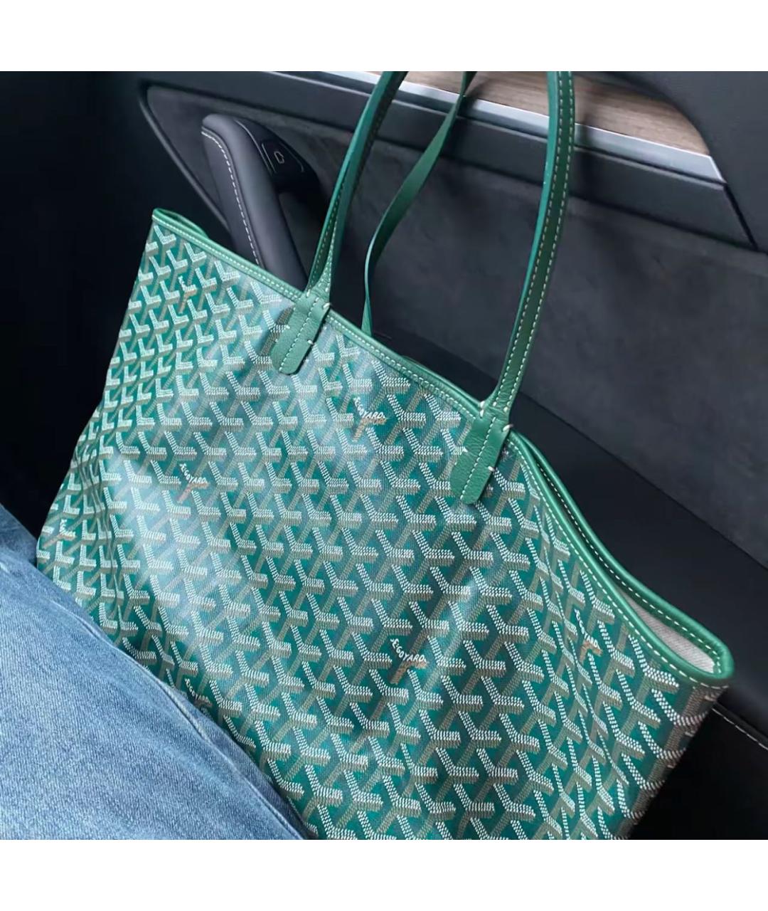 GOYARD Зеленая сумка тоут, фото 8