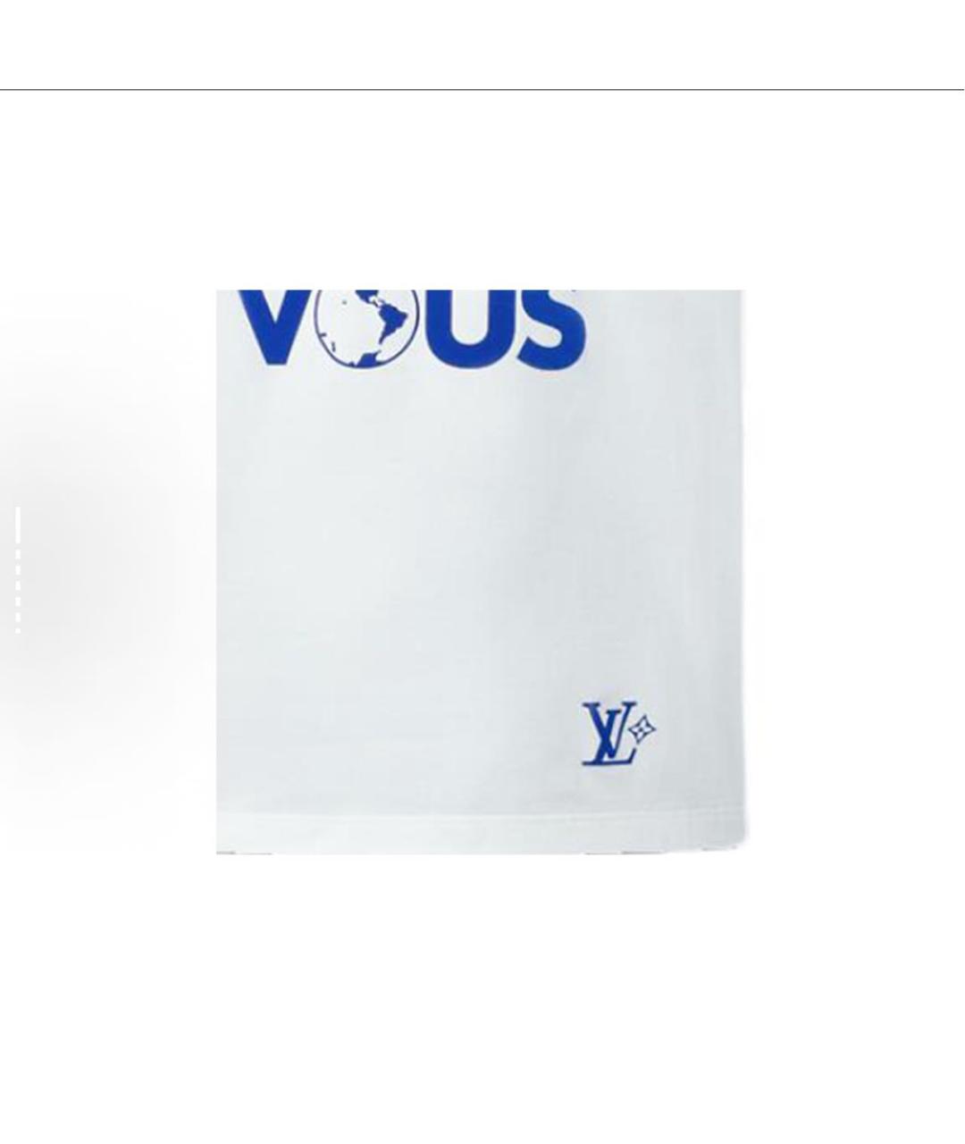 LOUIS VUITTON Белая хлопковая футболка, фото 5