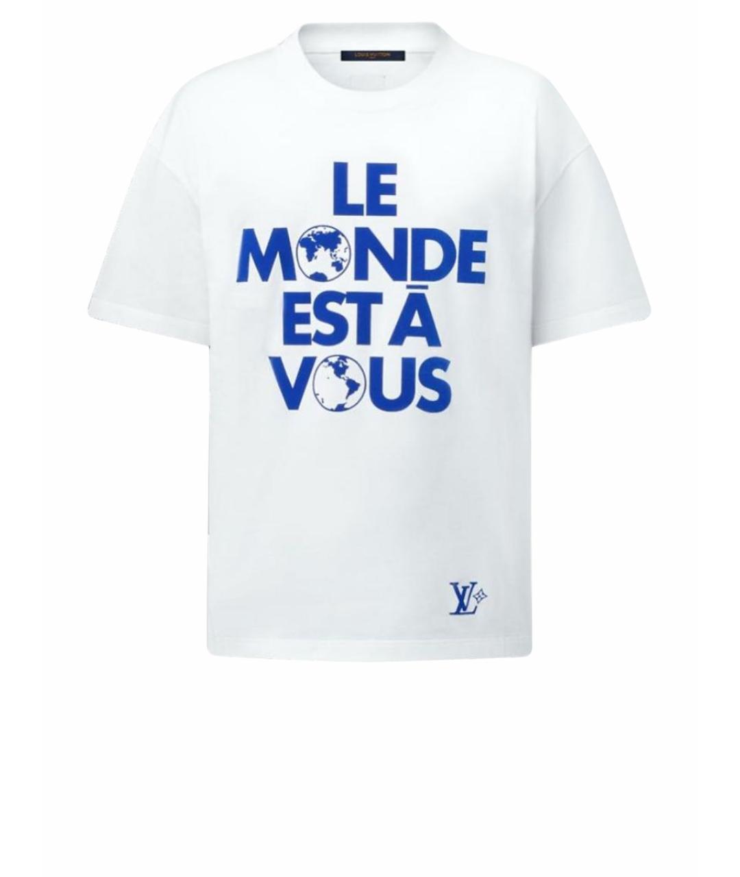 LOUIS VUITTON Белая хлопковая футболка, фото 1