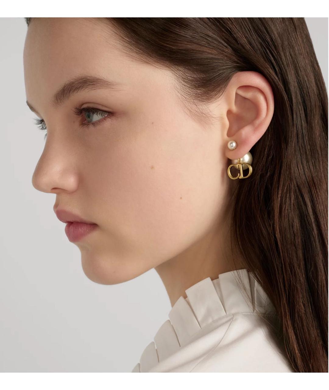 CHRISTIAN DIOR Золотые серьги, фото 3