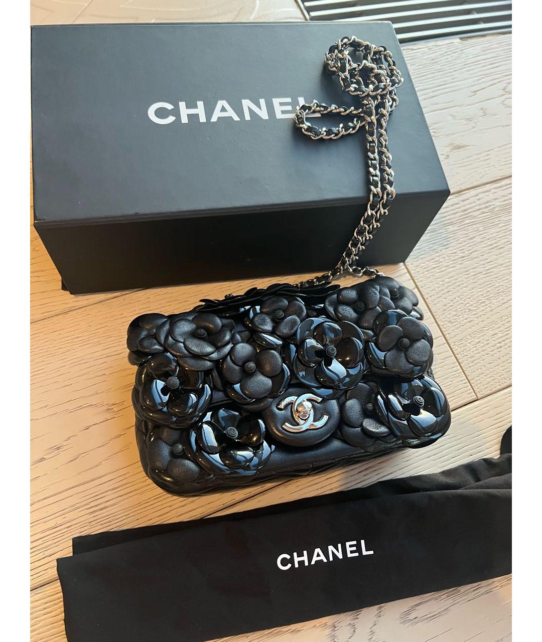 CHANEL Черная кожаная сумка через плечо, фото 2