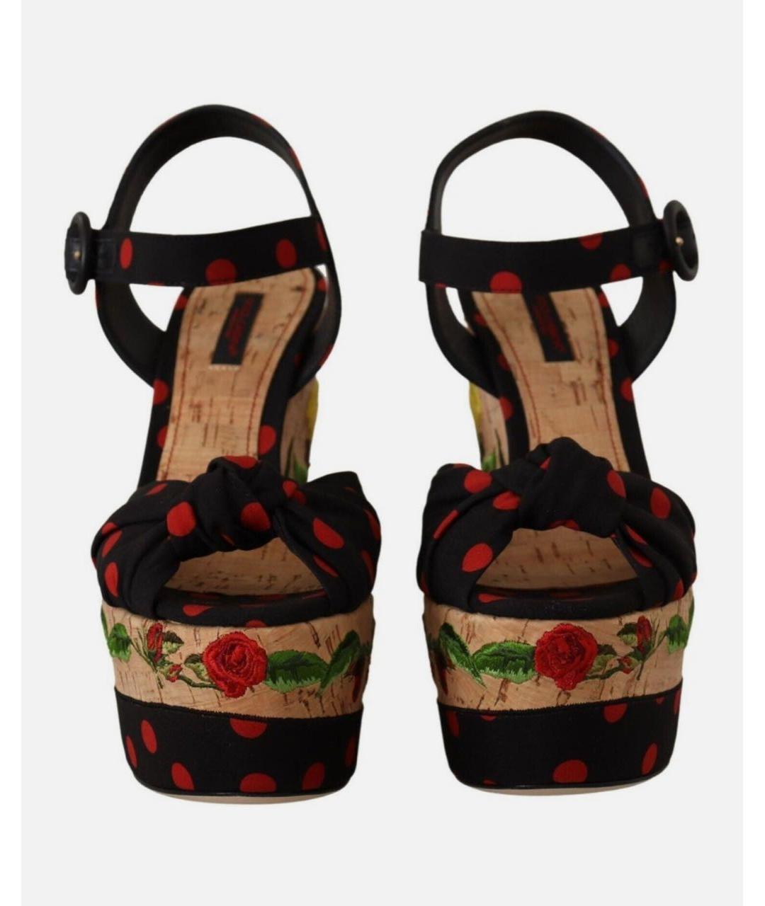 DOLCE&GABBANA Мульти текстильные босоножки, фото 6