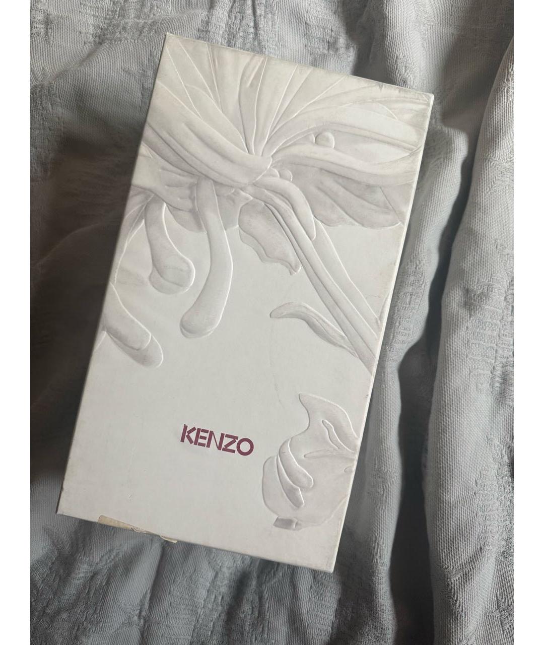 KENZO Коричневые кожаные низкие ботинки, фото 5