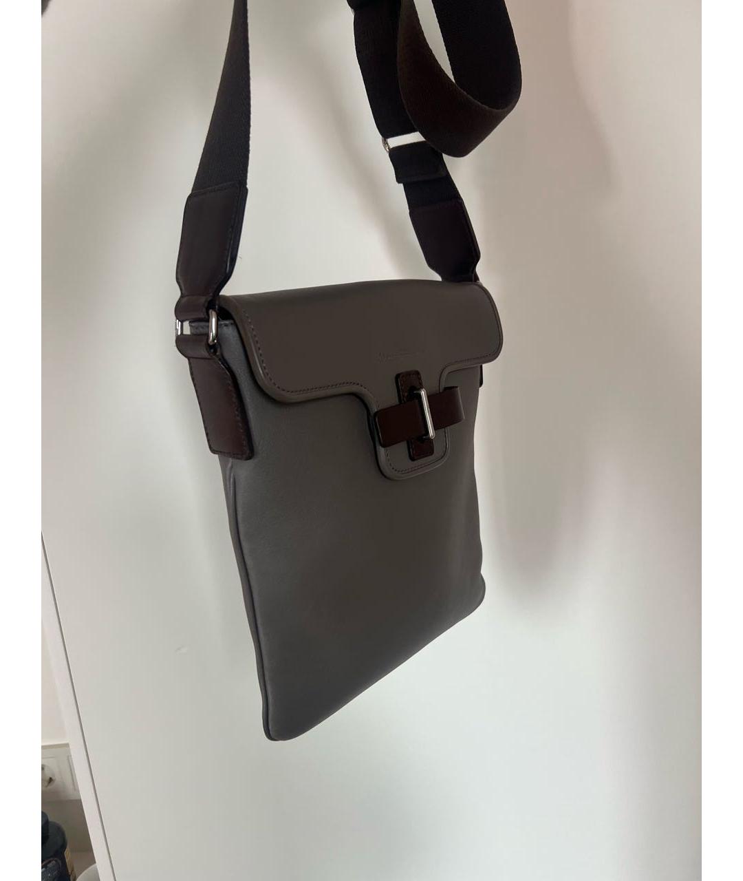 FERRAGAMO Бежевая кожаная сумка на плечо, фото 2