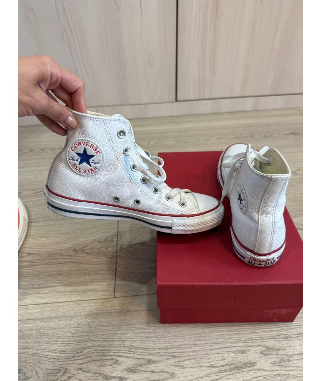 CONVERSE Белые кожаные кеды, фото 7