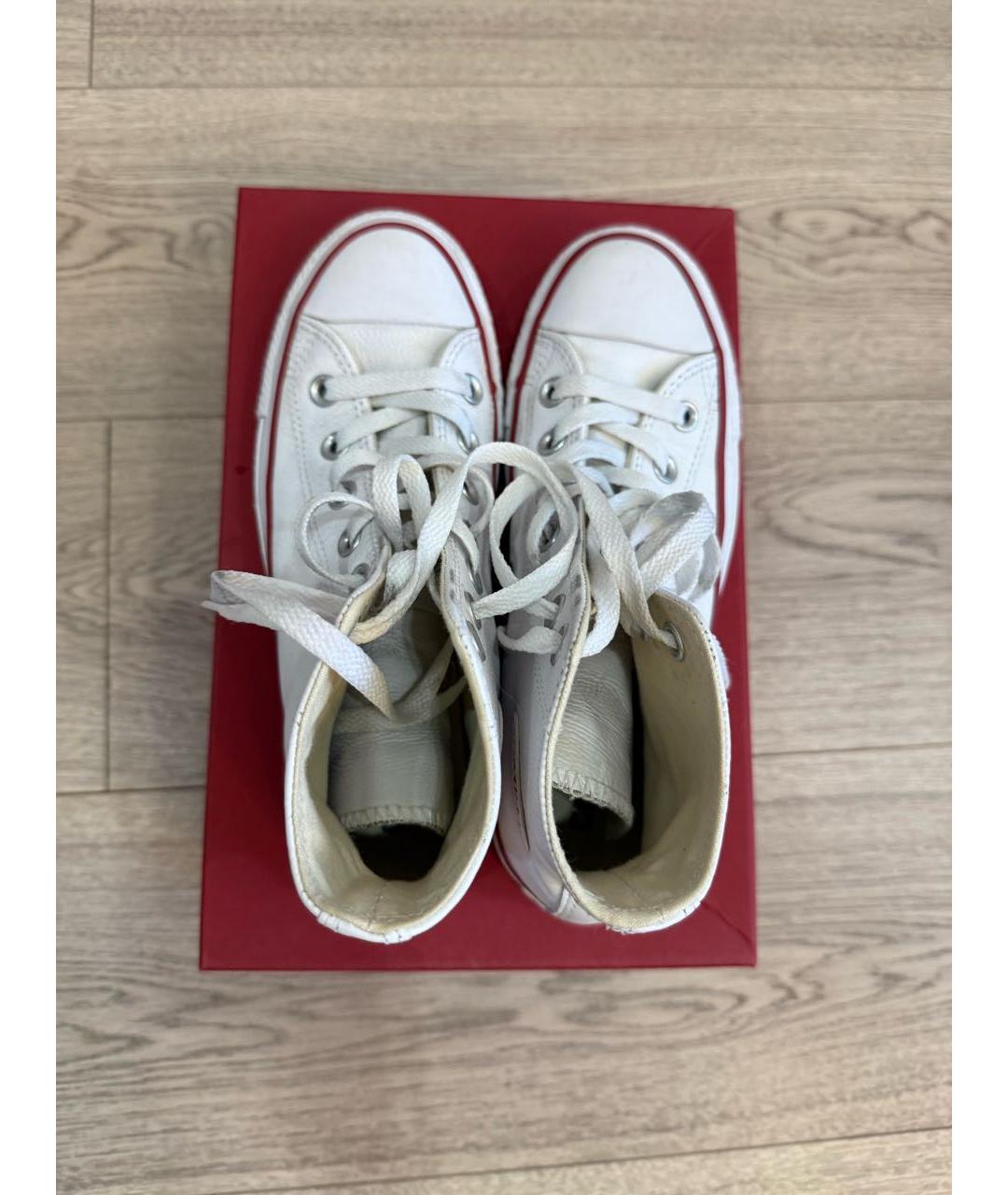 CONVERSE Белые кожаные кеды, фото 2