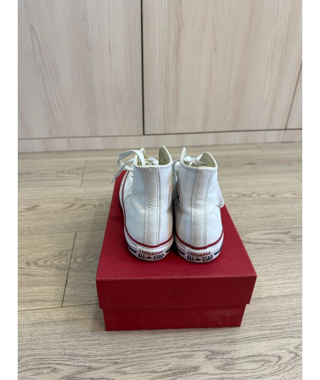 CONVERSE Белые кожаные кеды, фото 4