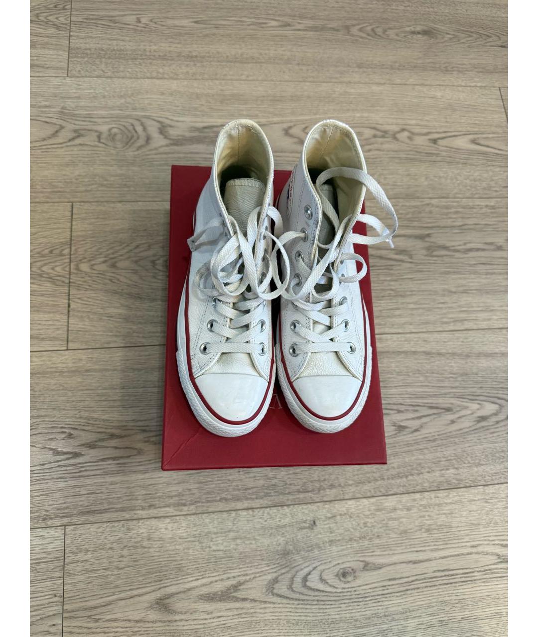CONVERSE Белые кожаные кеды, фото 3