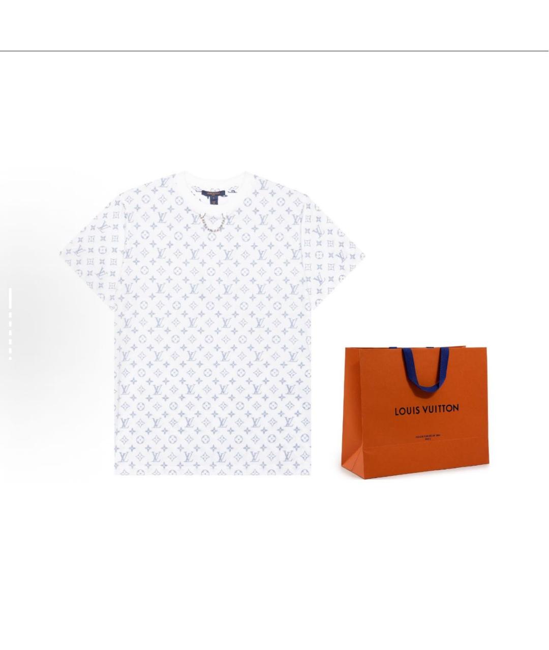 LOUIS VUITTON Белая хлопковая футболка, фото 3
