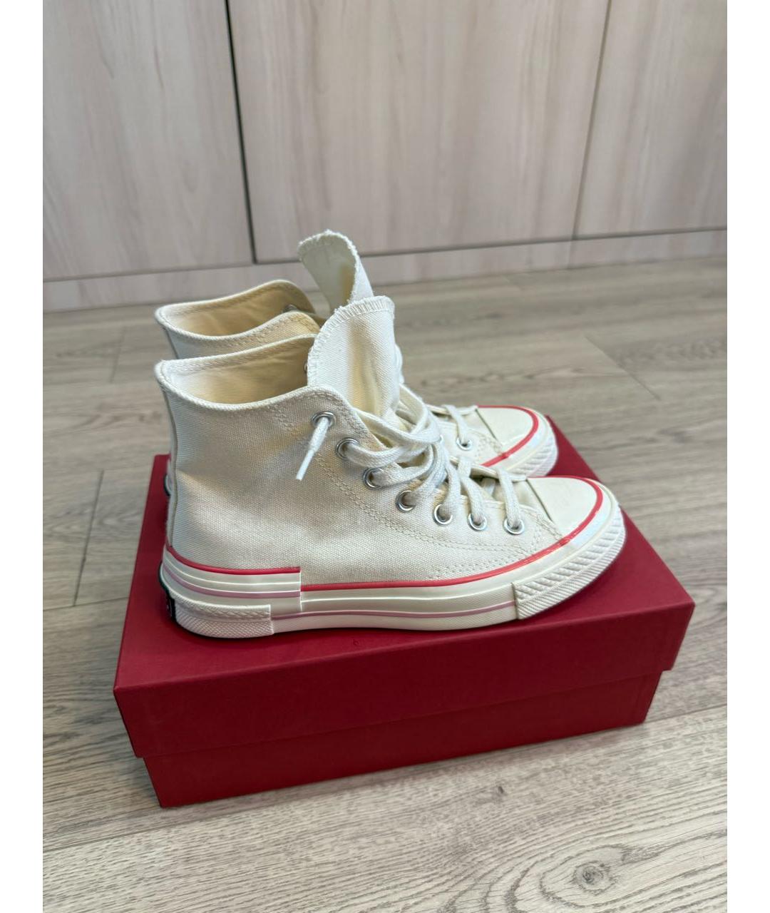 CONVERSE Бежевые текстильные кеды, фото 5