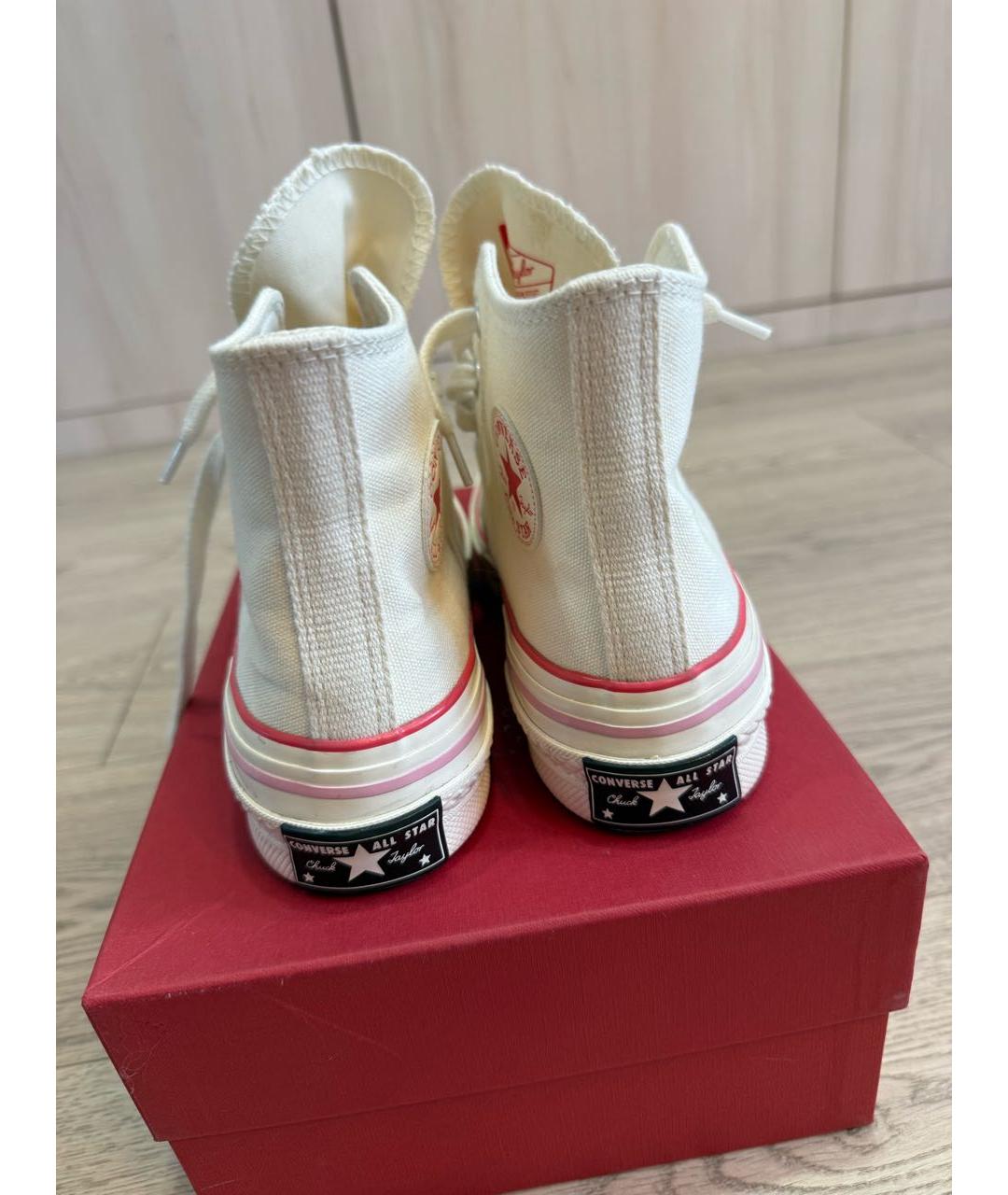 CONVERSE Бежевые текстильные кеды, фото 4
