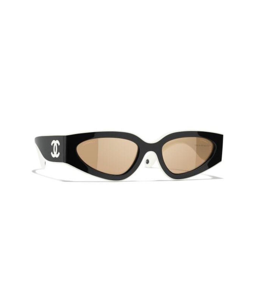 CHANEL Черные пластиковые солнцезащитные очки, фото 1