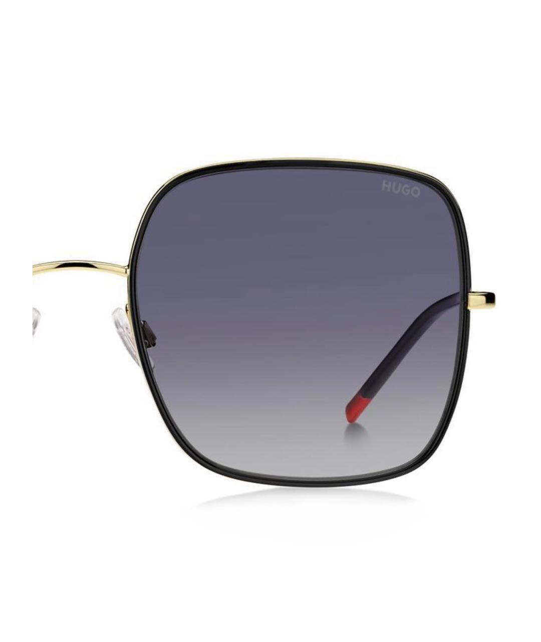 HUGO BOSS Золотые металлические солнцезащитные очки, фото 4