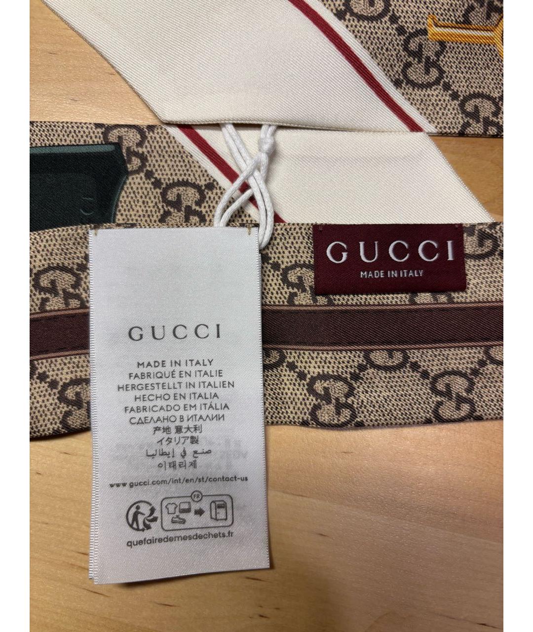GUCCI Мульти шелковый шарф, фото 3