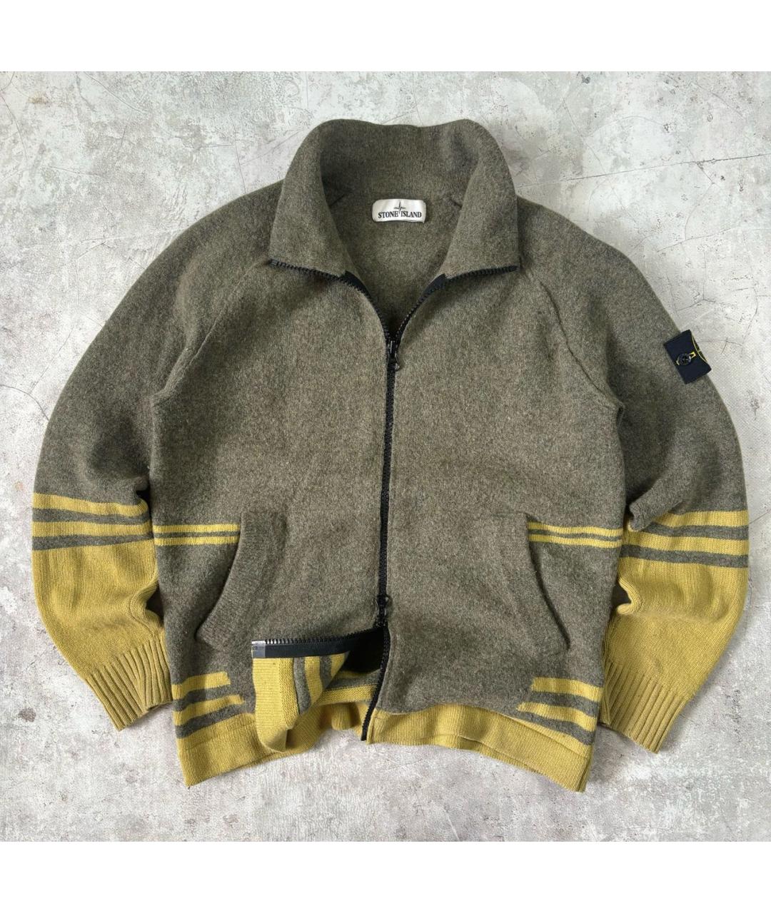 STONE ISLAND Хаки шерстяной джемпер / свитер, фото 7