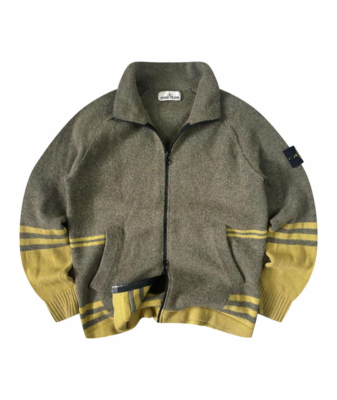 STONE ISLAND Хаки шерстяной джемпер / свитер, фото 1