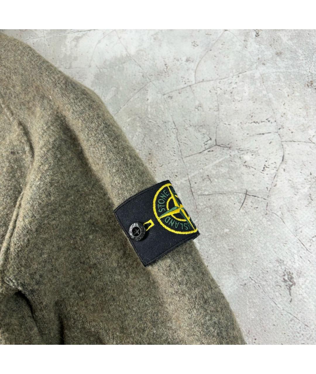 STONE ISLAND Хаки шерстяной джемпер / свитер, фото 4