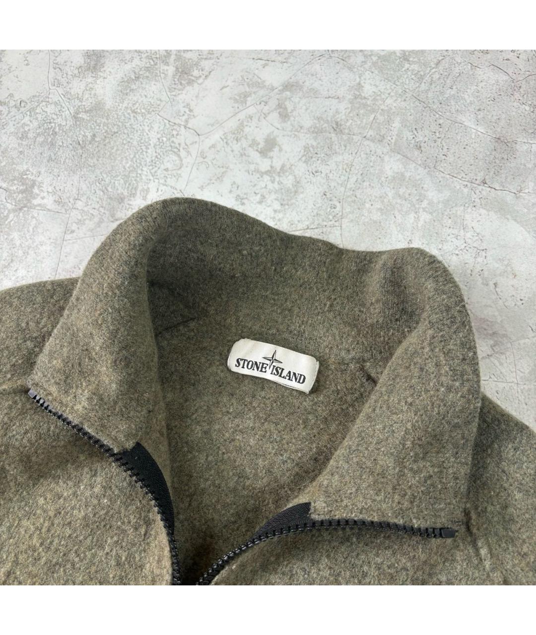 STONE ISLAND Хаки шерстяной джемпер / свитер, фото 2