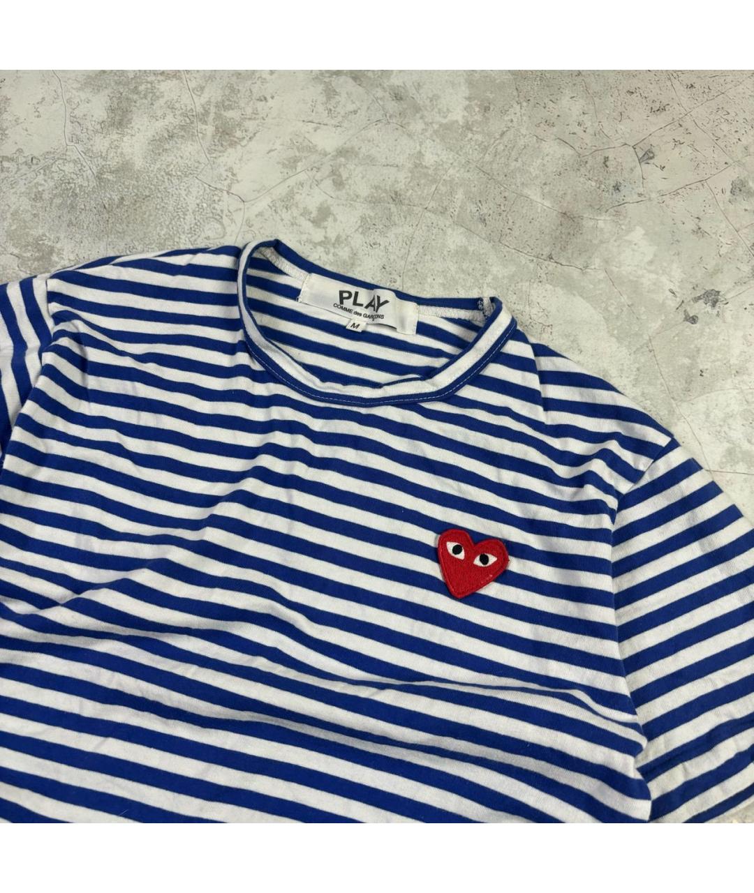 COMME DES GARÇONS PLAY Белая хлопковая футболка, фото 2