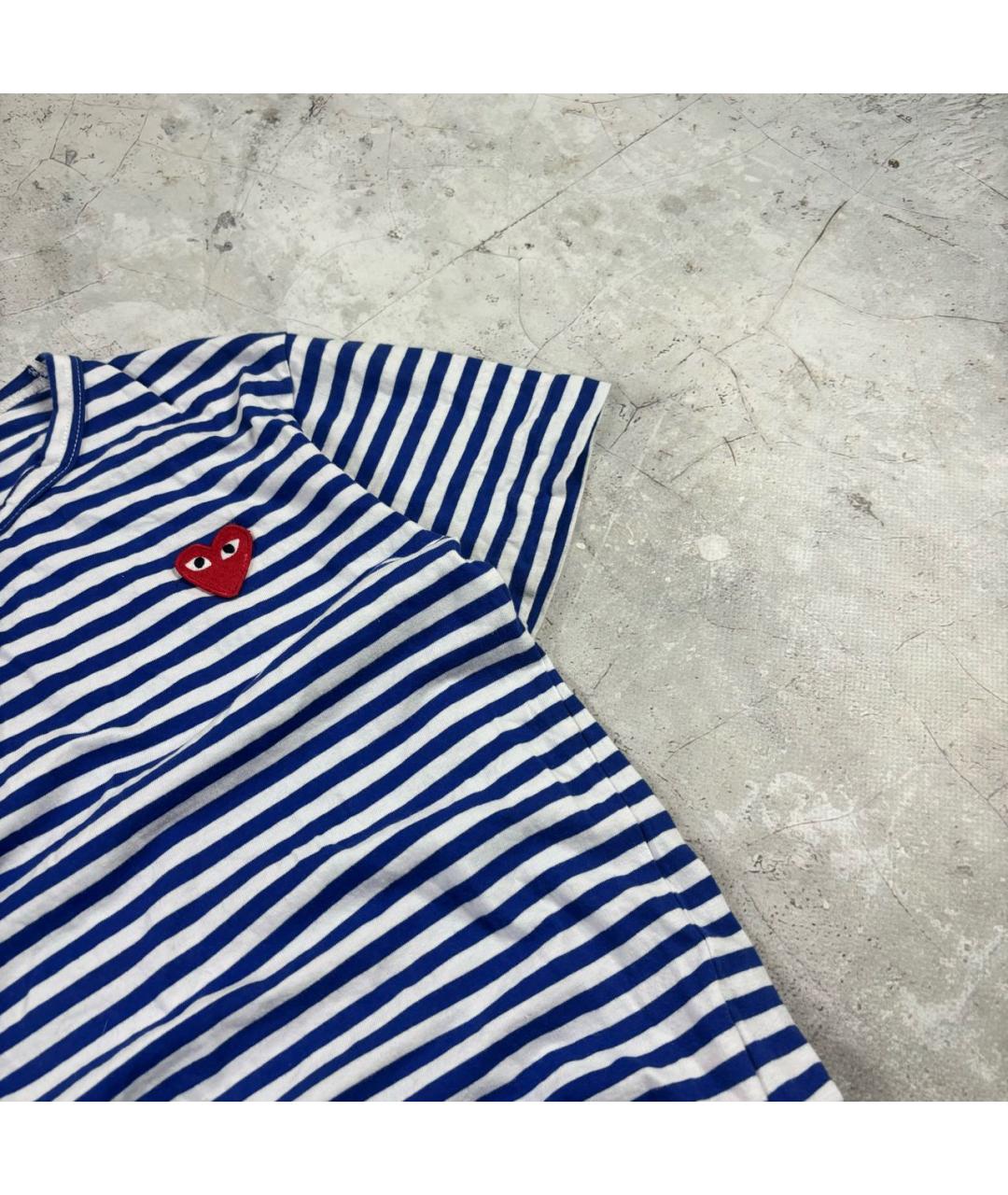 COMME DES GARÇONS PLAY Белая хлопковая футболка, фото 5