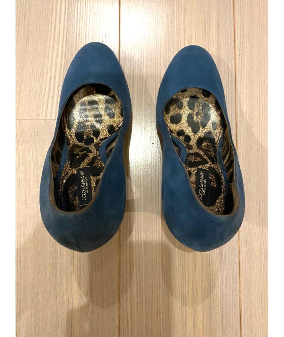 DOLCE&GABBANA Синие замшевые туфли, фото 3