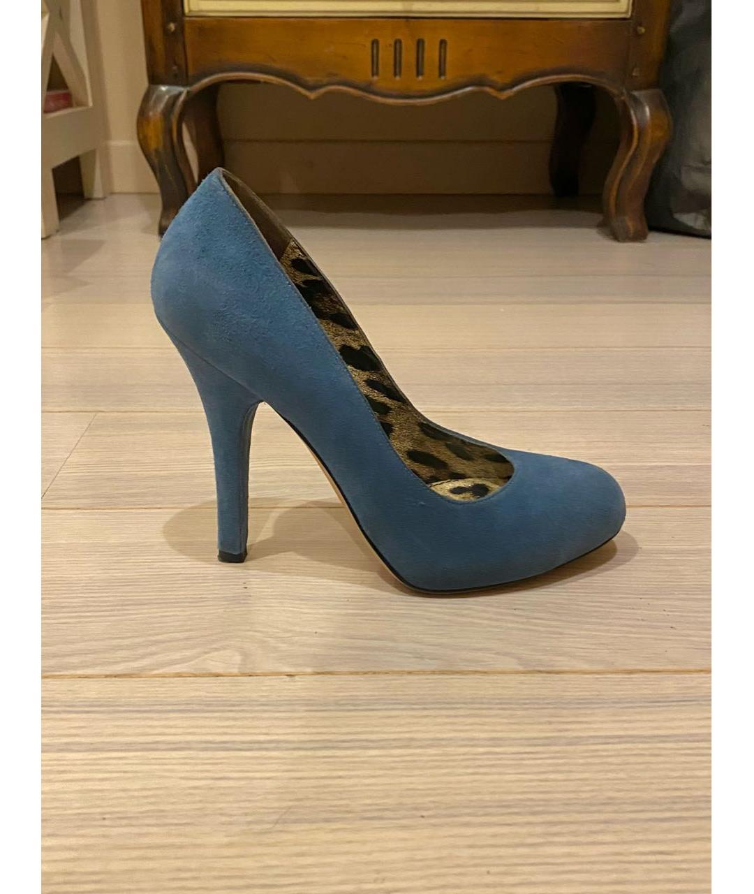 DOLCE&GABBANA Синие замшевые туфли, фото 7