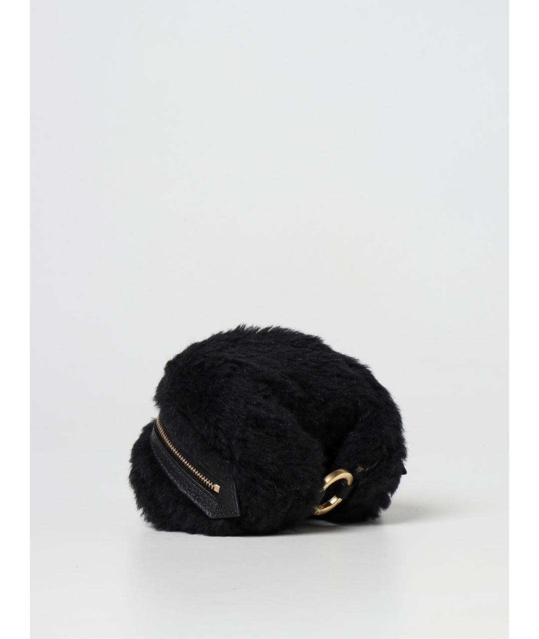MAX MARA Черная меховая сумка с короткими ручками, фото 3