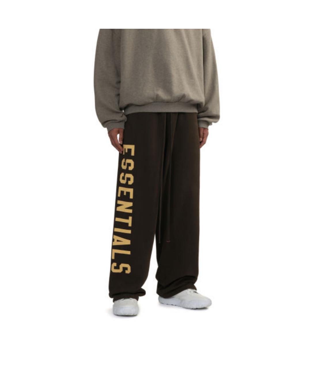 FEAR OF GOD ESSENTIALS Коричневые хлопковые повседневные брюки, фото 3