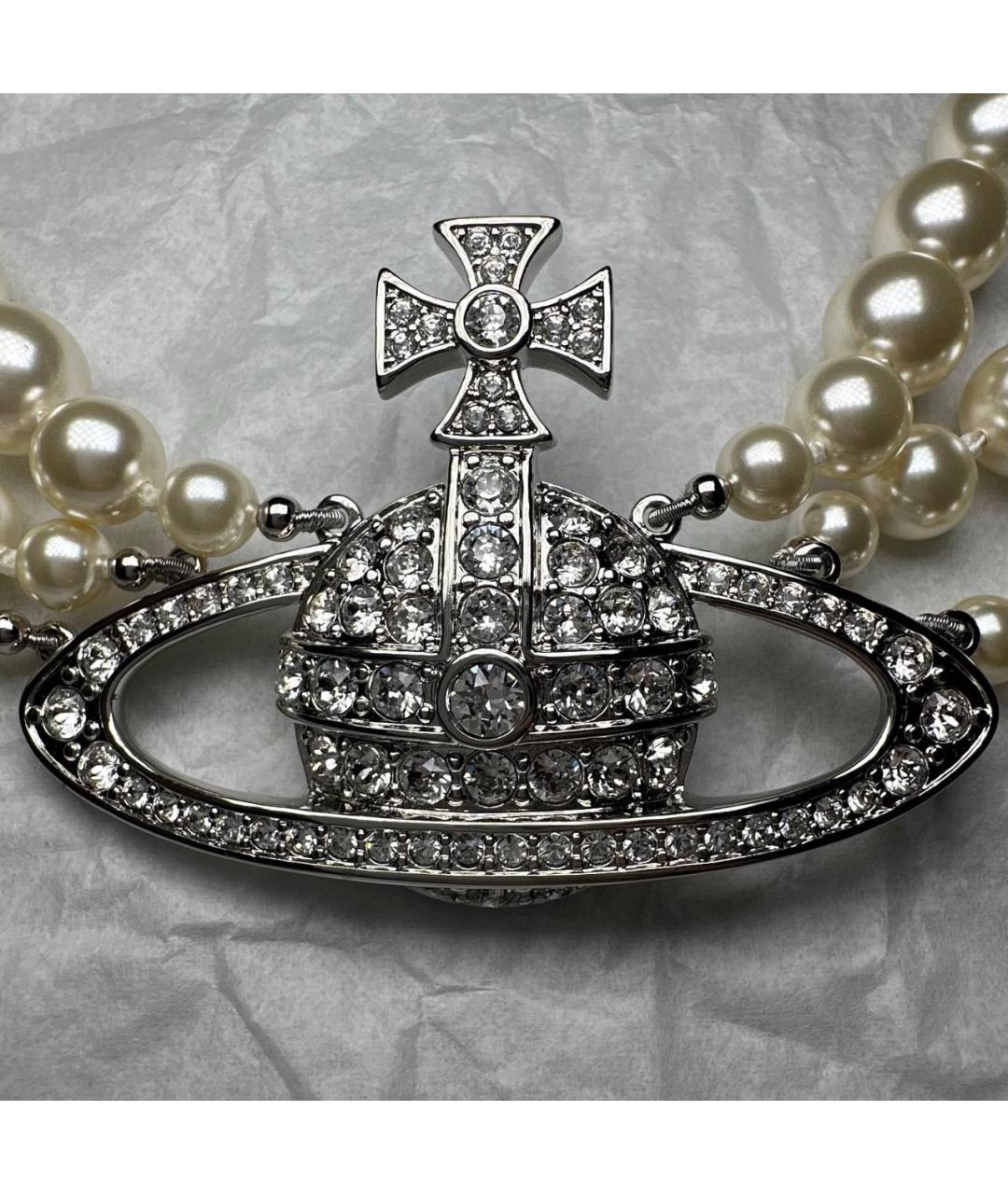 VIVIENNE WESTWOOD Серебряное латунное колье, фото 4