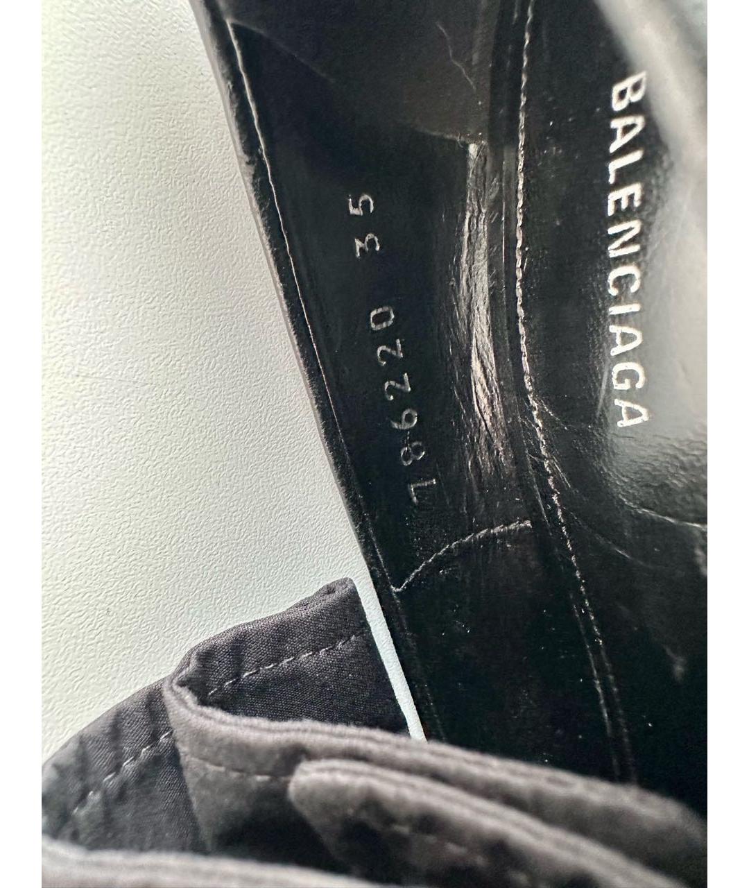 BALENCIAGA Черные кожаные туфли, фото 7