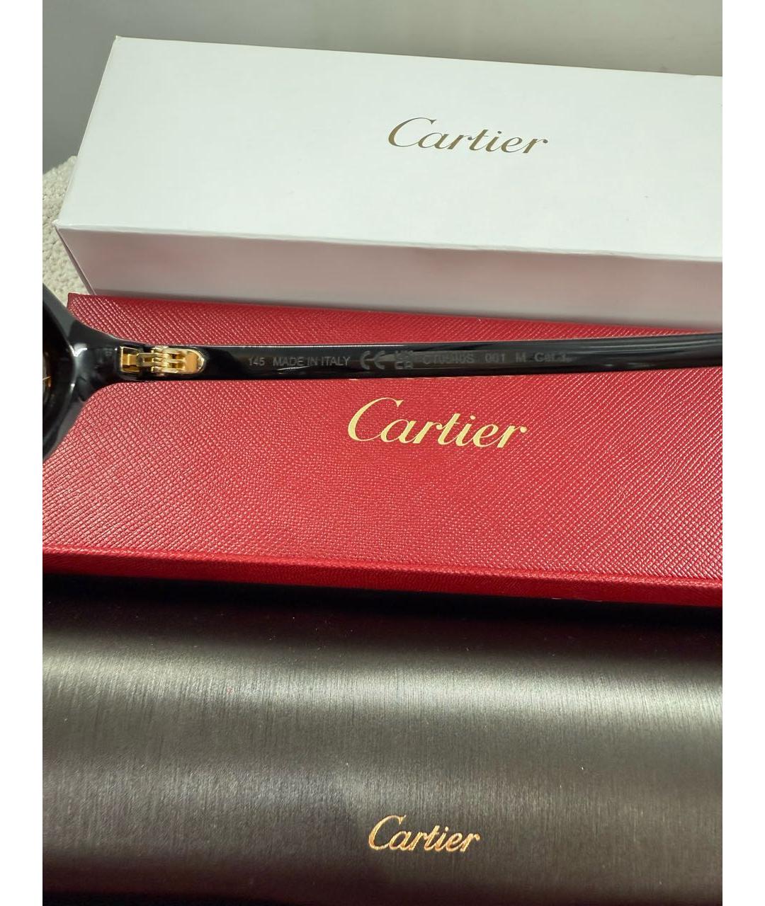 CARTIER Черные солнцезащитные очки, фото 5