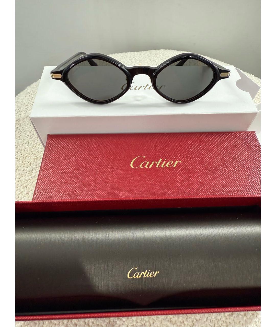 CARTIER Черные солнцезащитные очки, фото 4