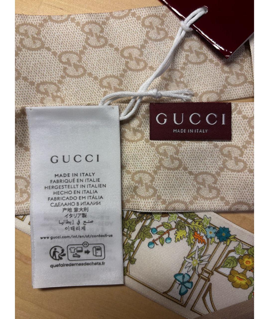 GUCCI Мульти шелковый шарф, фото 3