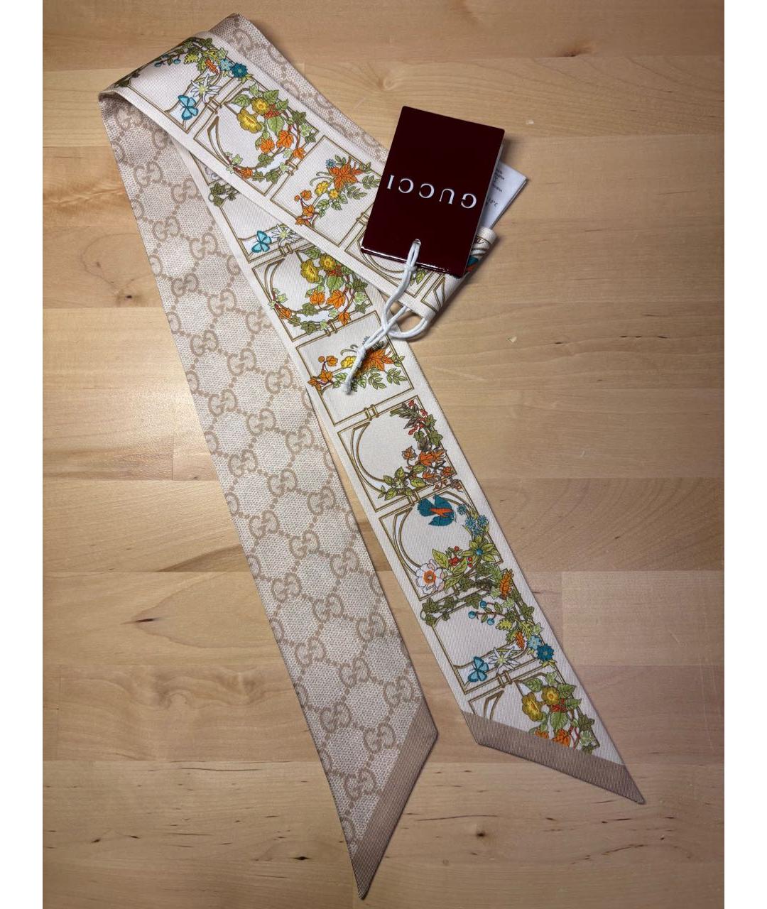 GUCCI Мульти шелковый шарф, фото 6