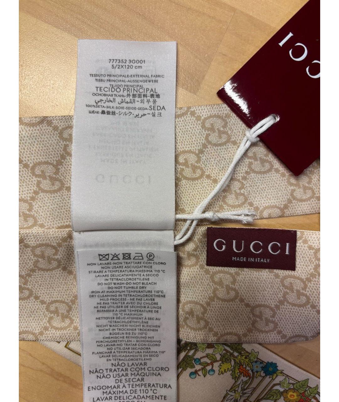 GUCCI Мульти шелковый шарф, фото 5