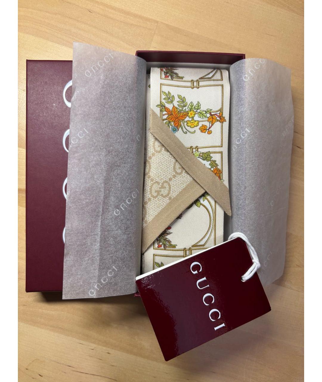 GUCCI Мульти шелковый шарф, фото 7