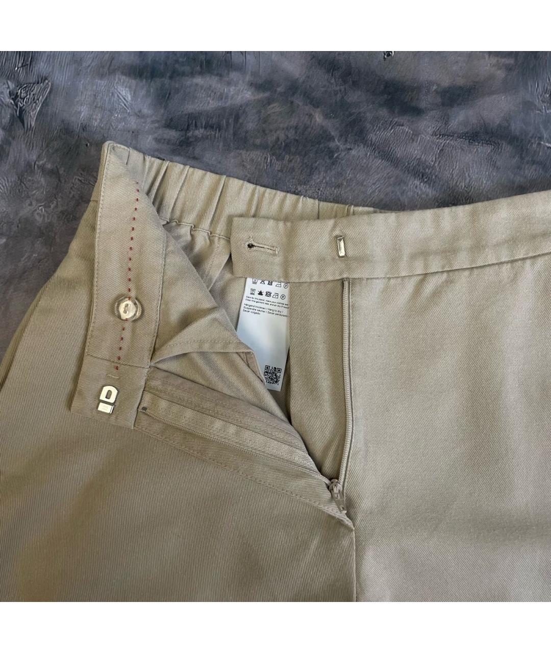 HUGO BOSS Бежевые хлопковые брюки широкие, фото 7