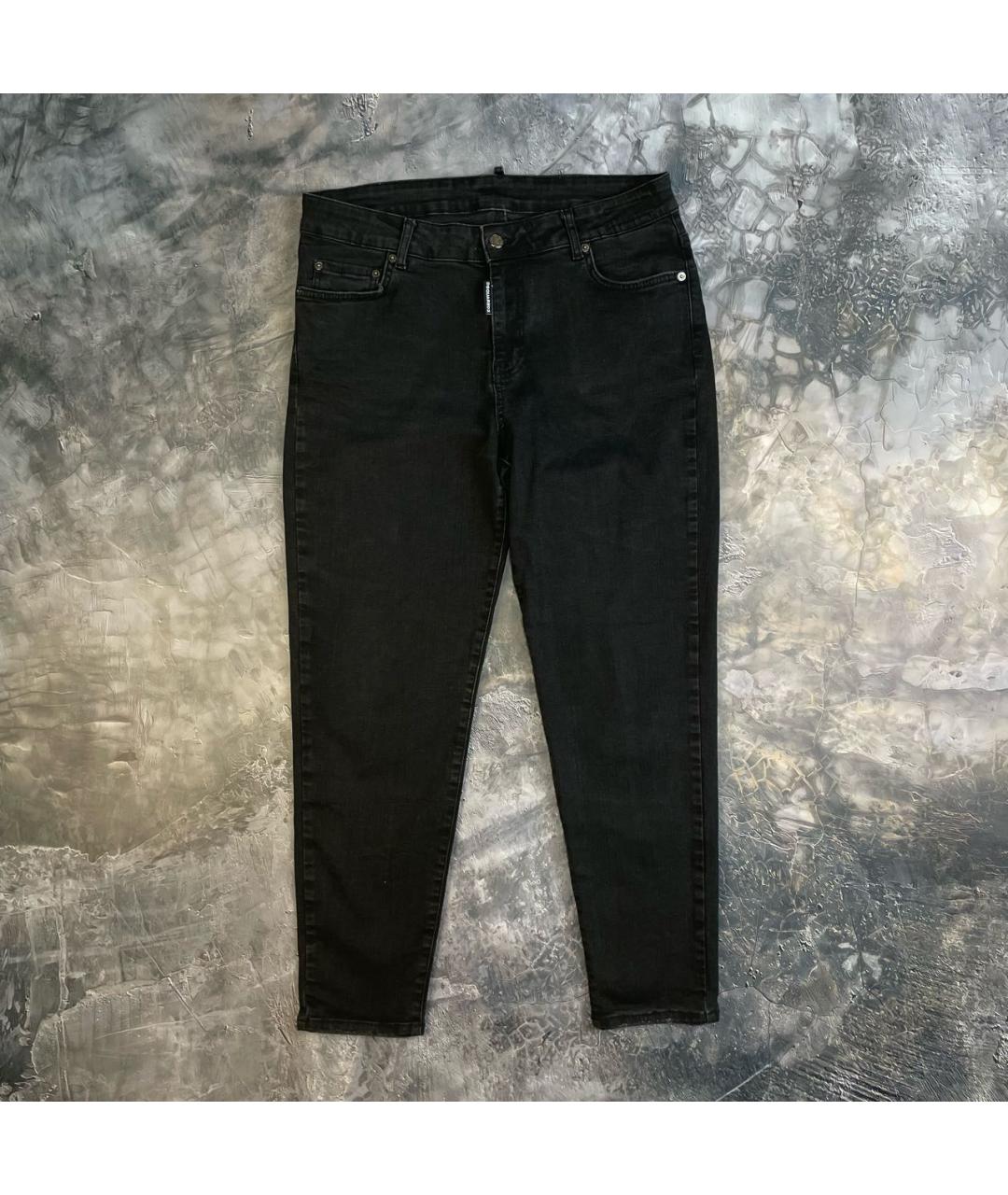 DSQUARED2 Черные хлопко-эластановые джинсы скинни, фото 9