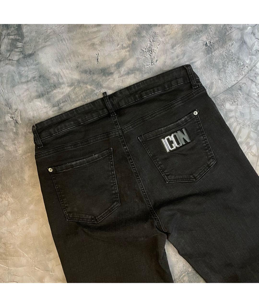 DSQUARED2 Черные хлопко-эластановые джинсы скинни, фото 5