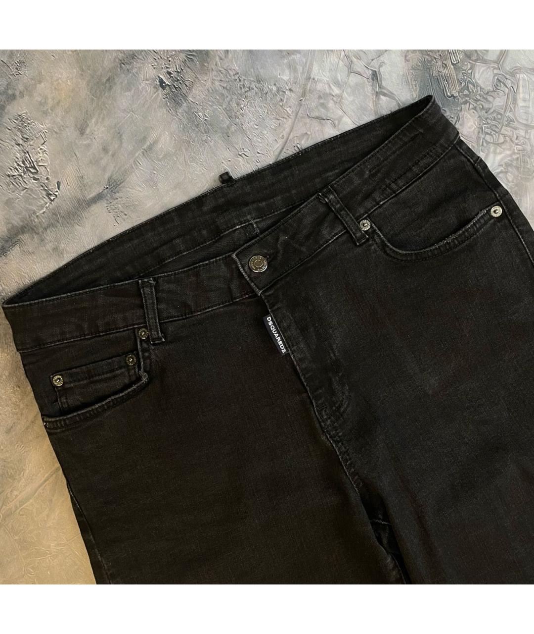 DSQUARED2 Черные хлопко-эластановые джинсы скинни, фото 2