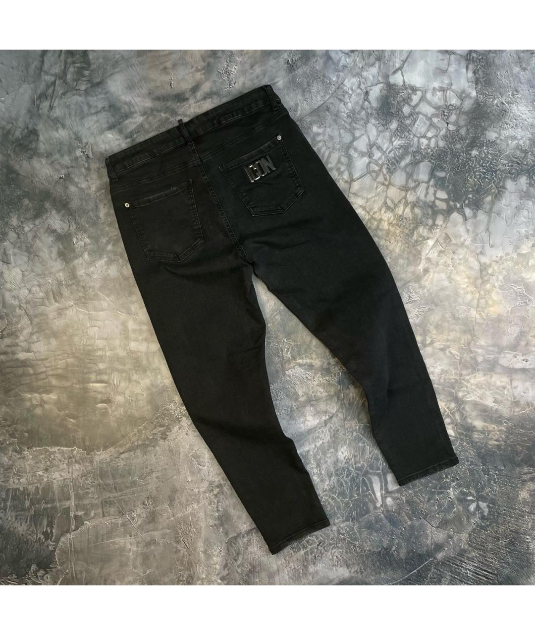 DSQUARED2 Черные хлопко-эластановые джинсы скинни, фото 4