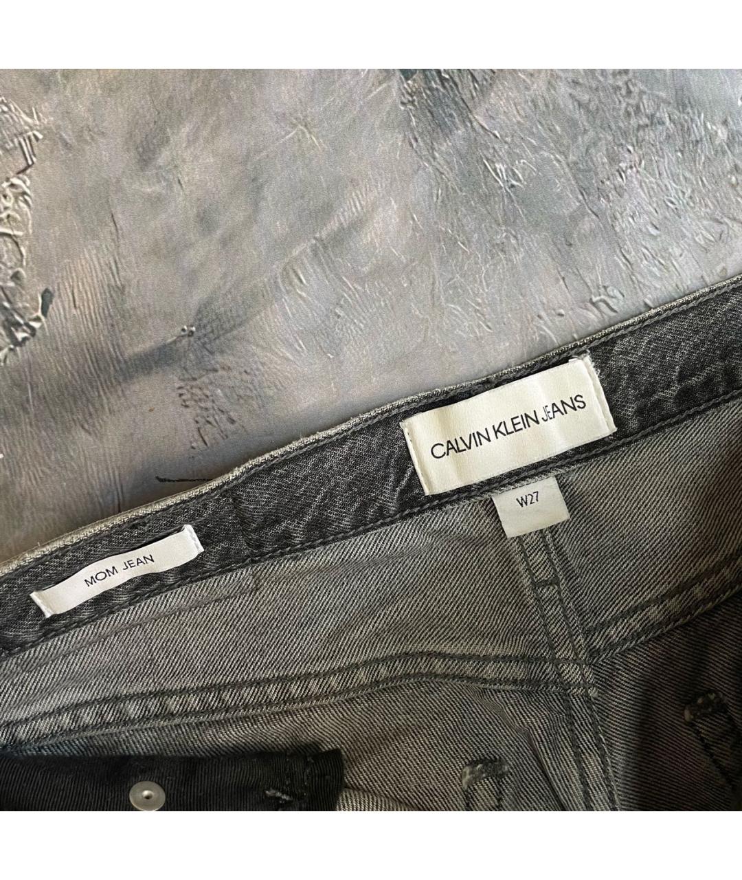CALVIN KLEIN Черные хлопковые джинсы слим, фото 7