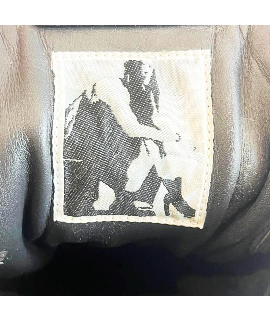 RICK OWENS Серебряные кожаные высокие кроссовки / кеды, фото 8