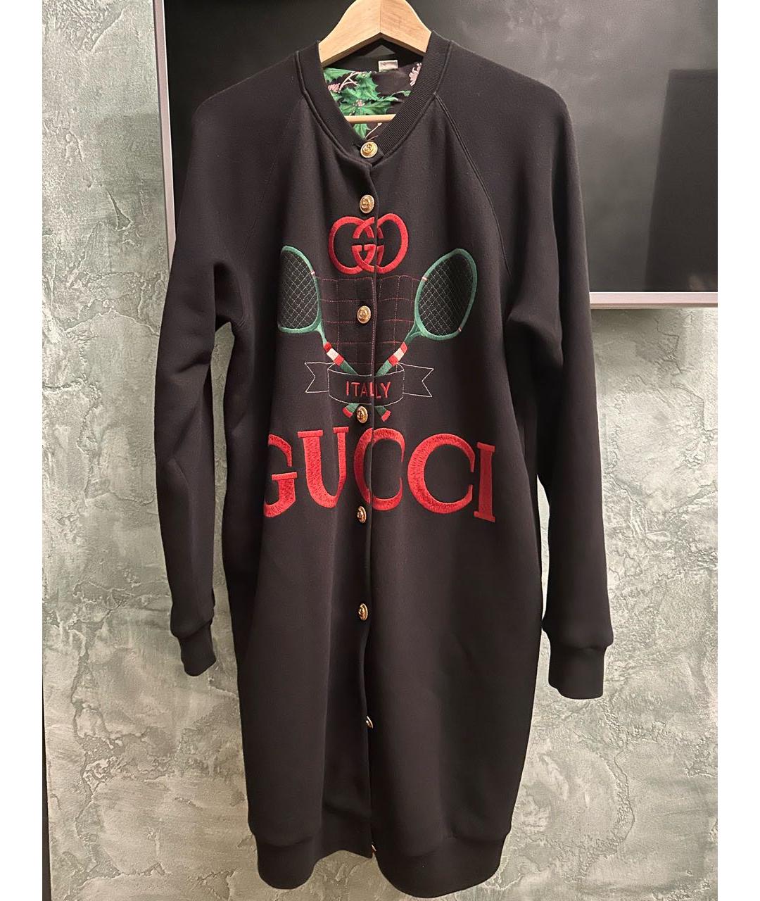 GUCCI Черный хлопковый кардиган, фото 4