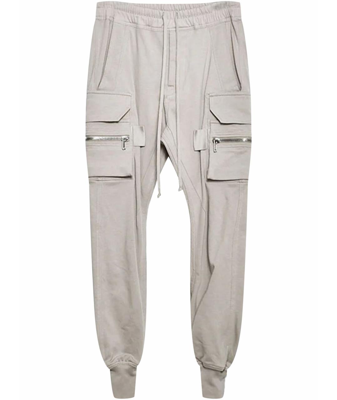 RICK OWENS Бежевые хлопковые повседневные брюки, фото 1