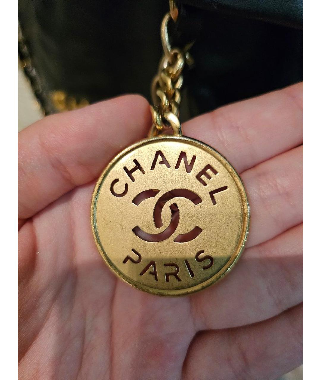 CHANEL Черная кожаная сумка тоут, фото 7