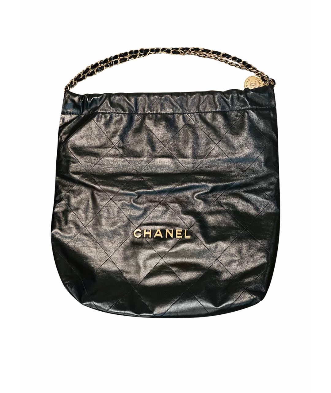 CHANEL Черная кожаная сумка тоут, фото 1