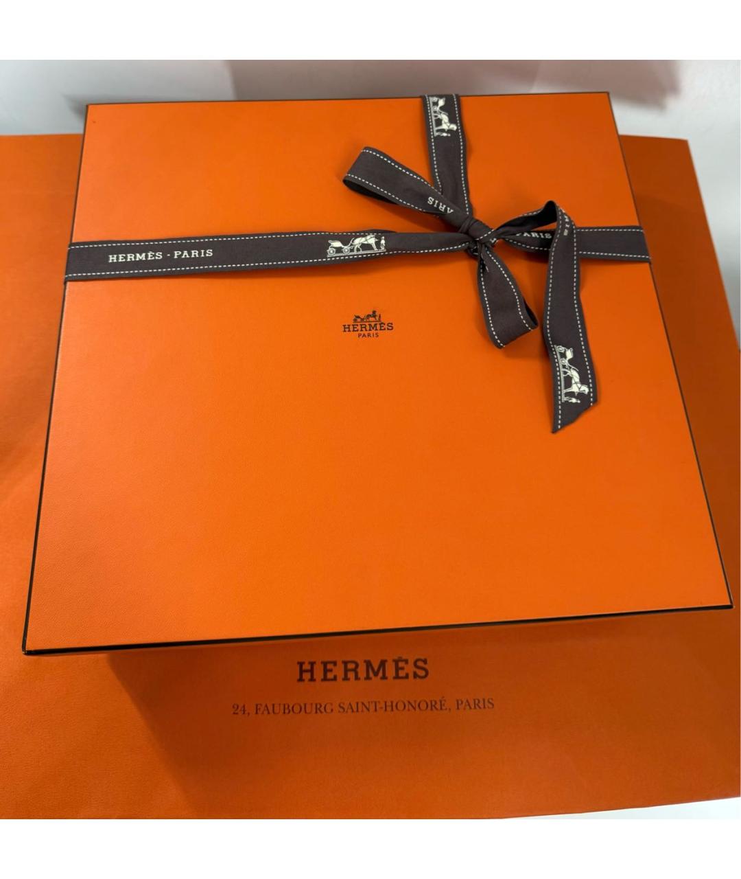 HERMES Коричневая кожаная барсетка, фото 8
