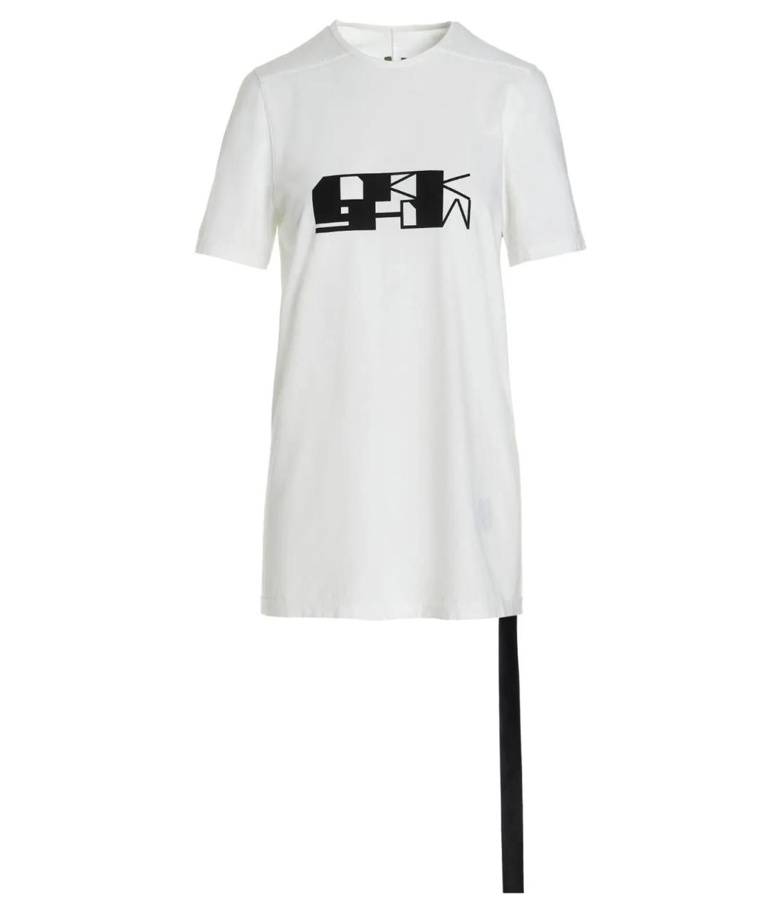 RICK OWENS DRKSHDW Белая хлопковая футболка, фото 10