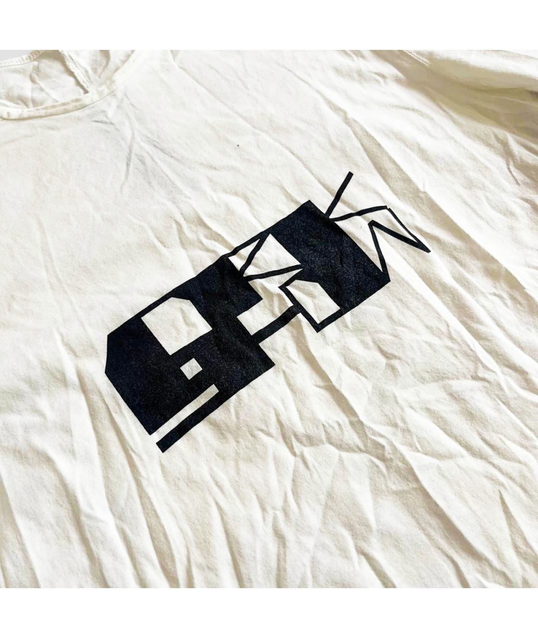 RICK OWENS DRKSHDW Белая хлопковая футболка, фото 4